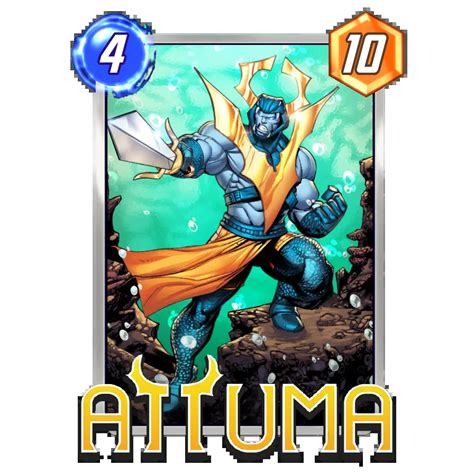 " It has variants that are part of the Wakanda Forever, Dan Hipp, Fear Itself, Pixel and 3099 categories. . Attuma deck marvel snap